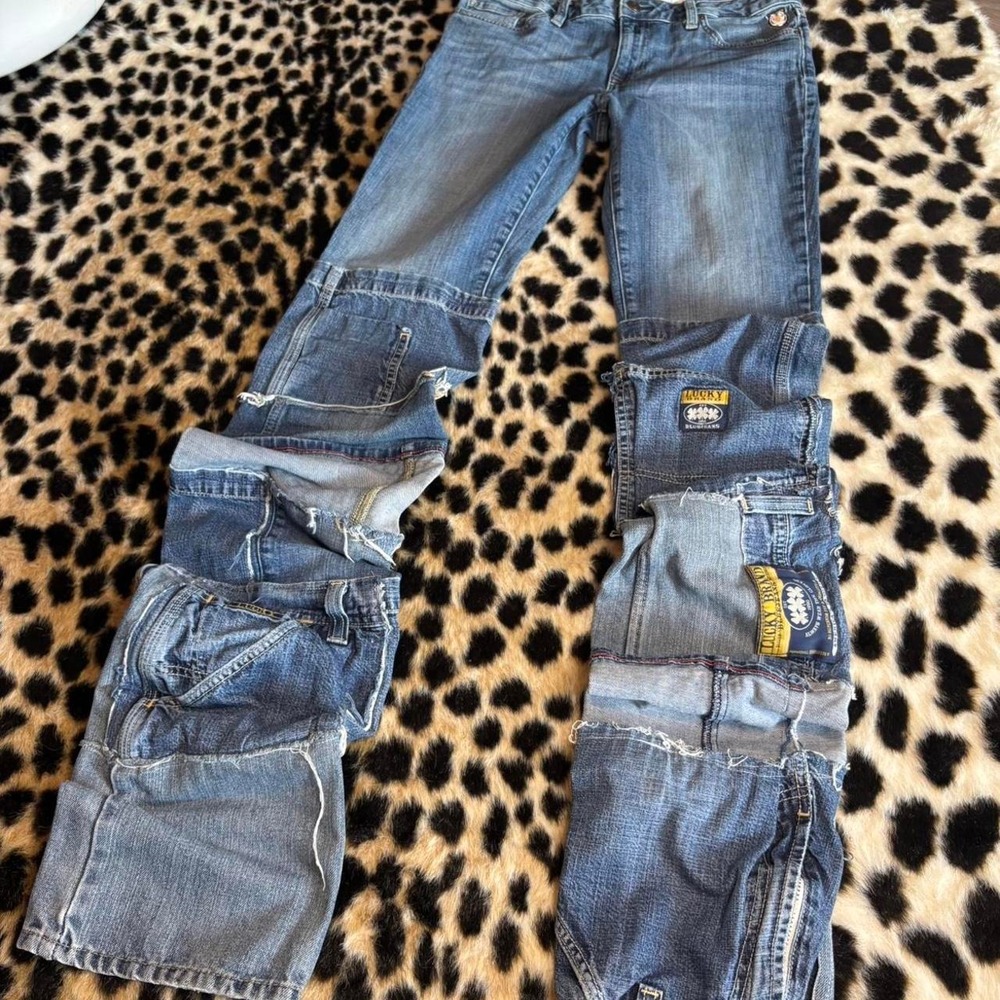 One-of-One Reworked Tommy Hilfiger x Lucky Brand Stacked Denim (Size 6)
